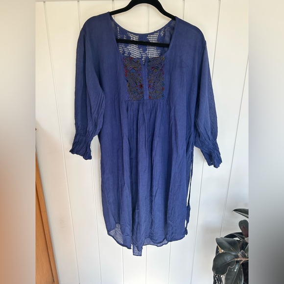 Boho tunic - beautiful blue - Picture 1 of 3